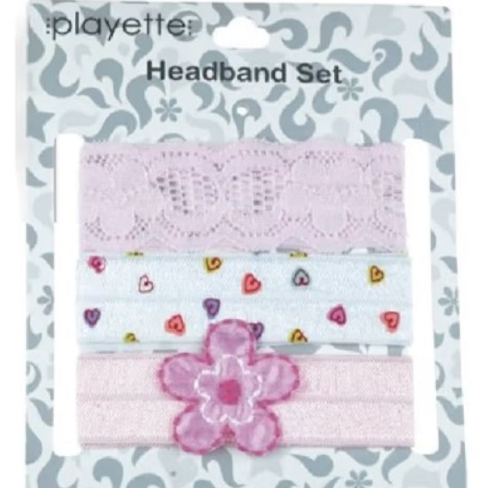 Playette Headband 3 pk Set - Heart