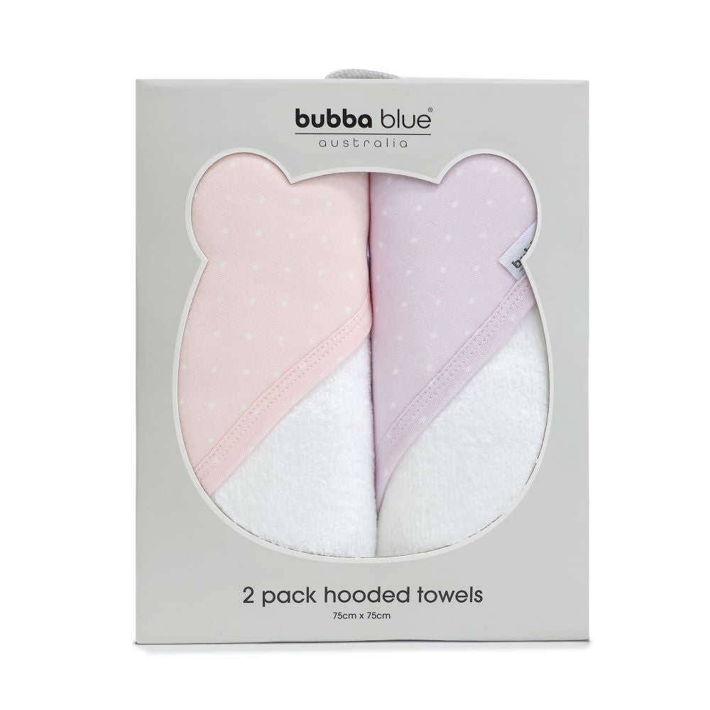 Bubba Blue Confetti Hooded Towel Pink/Lilac 2 pk