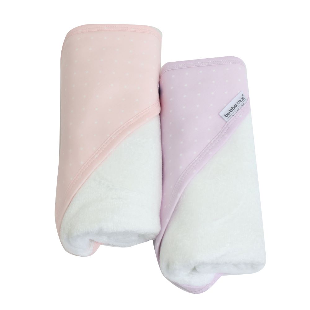 Bubba Blue Confetti Hooded Towel Pink/Lilac 2 pk