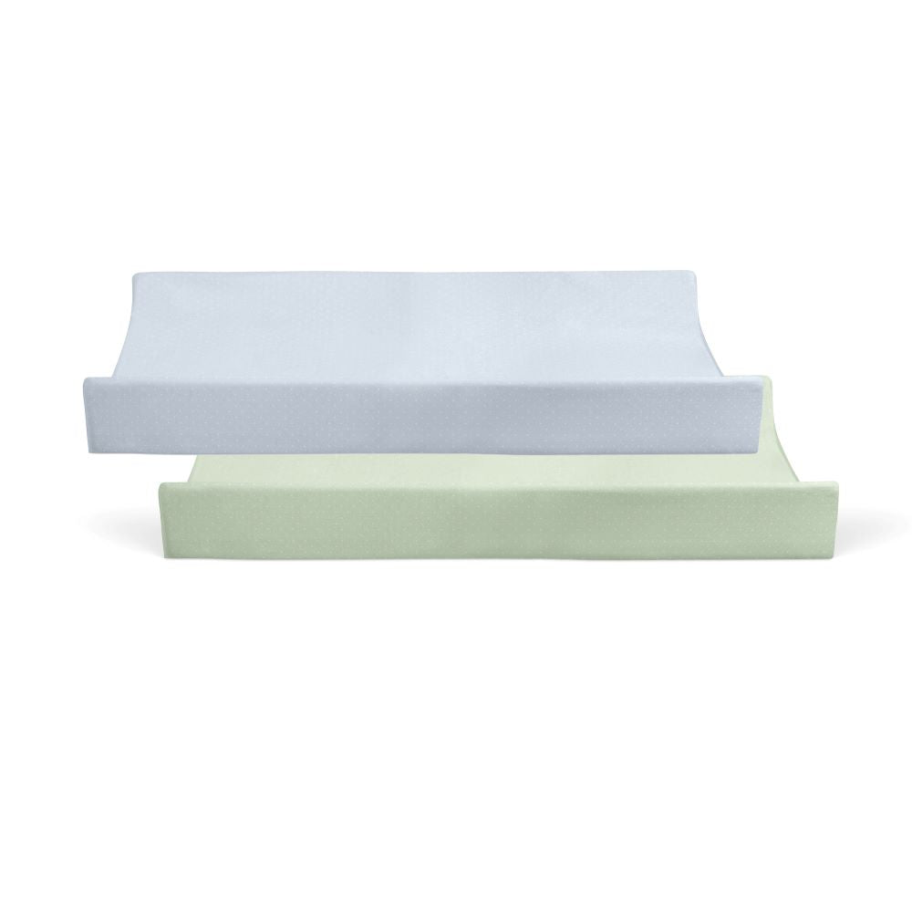 Bubba Blue Confetti Change Mat Cover Blue/Sage 2 pk