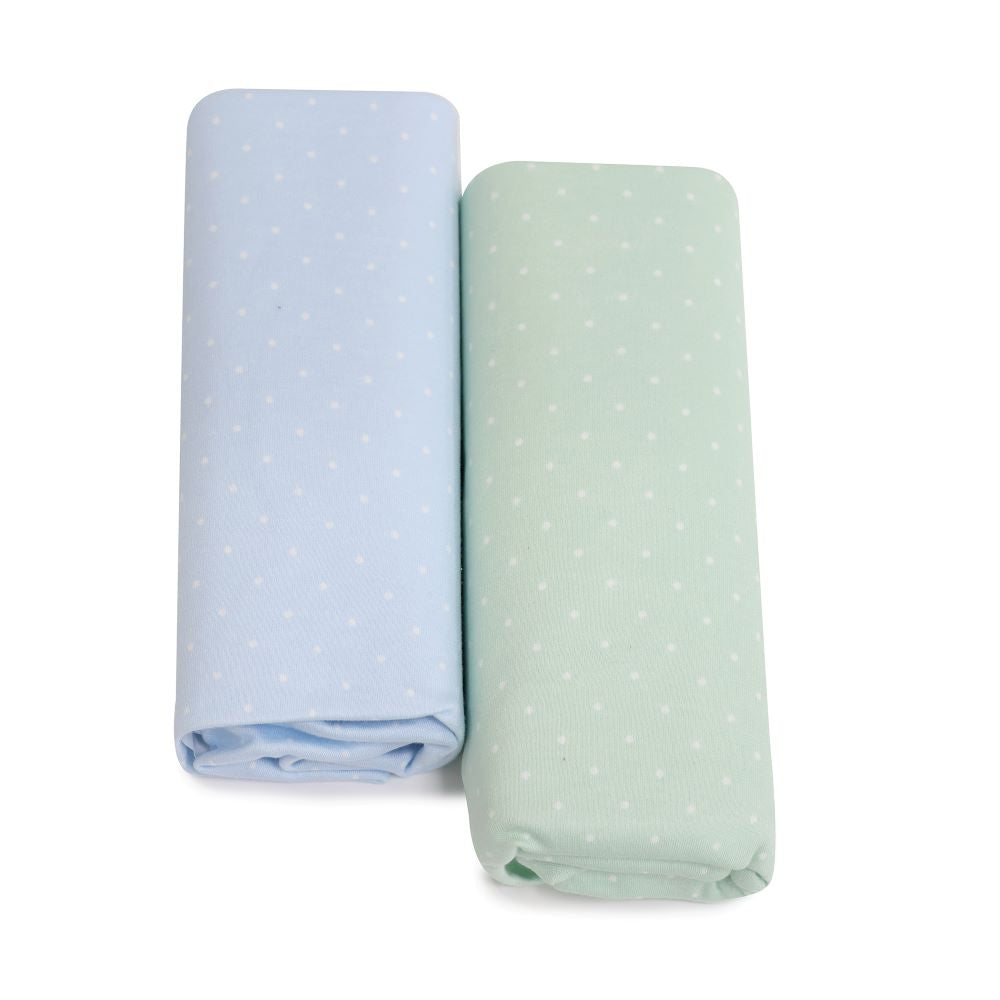 Bubba Blue Confetti Change Mat Cover Blue/Sage 2 pk