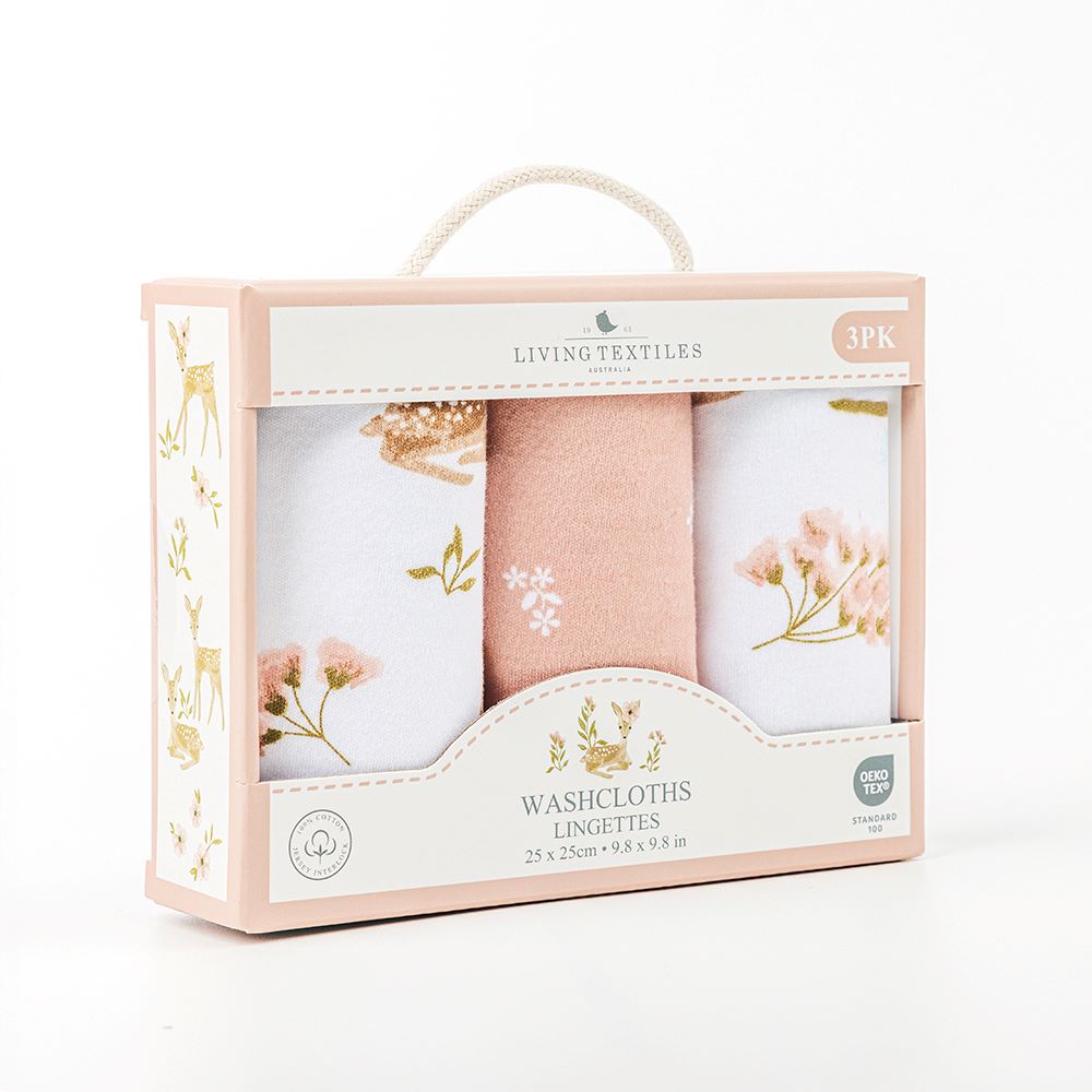 Living Textiles 3 pk Wash Cloths - Sophia Garden