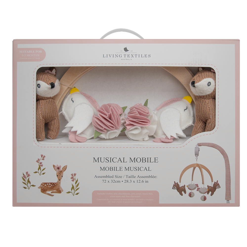 Living Textiles Musical Mobile Set - Sophia Garden