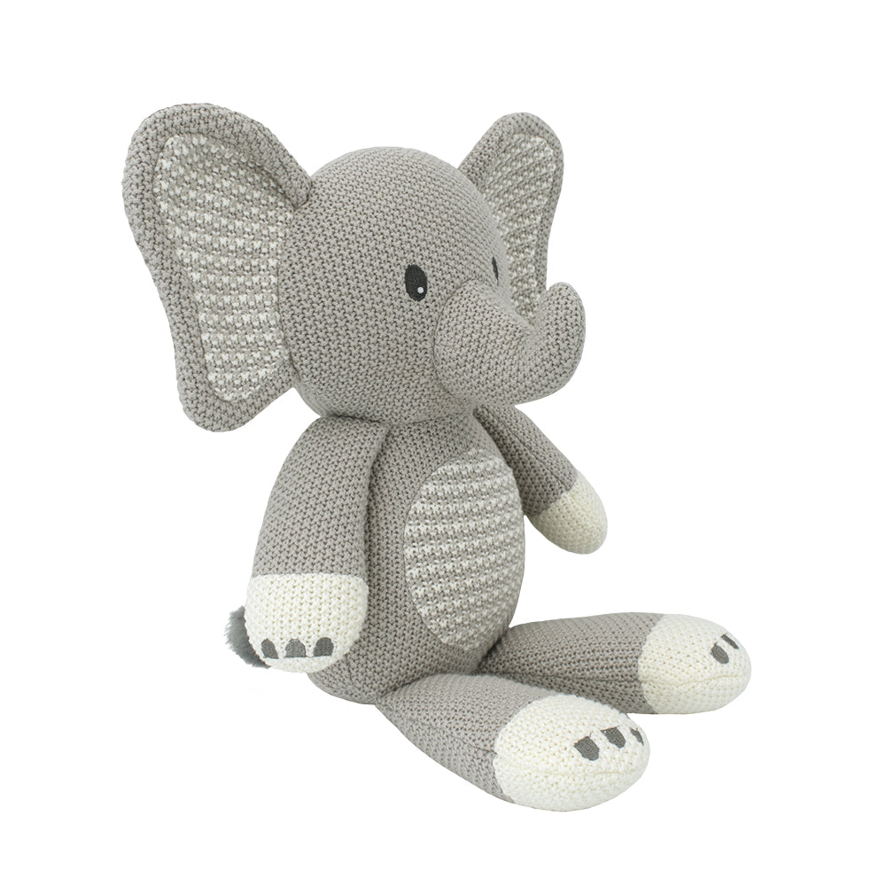 Living Textiles Whimsical Knitted Toy - Mason the Elephant