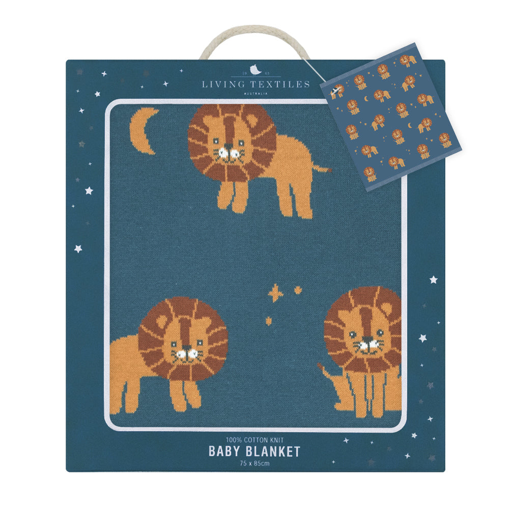 Living Textiles Whimsical Baby Blanket - Lion