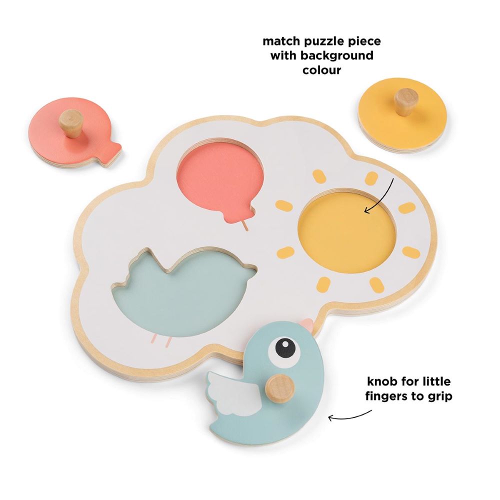 Done by Deer First Peg Puzzle - Happy Clouds Colour Mix