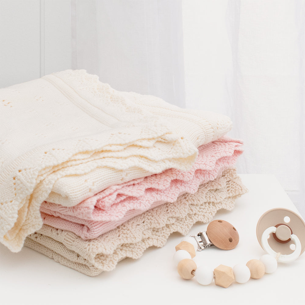 Living Textiles Bamboo Heirloom Blanket - Sand - 75 x 85cm