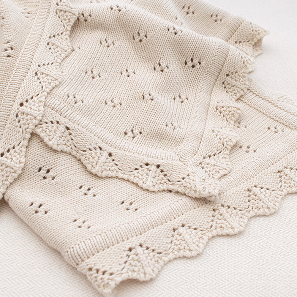 Living Textiles Bamboo Heirloom Blanket - Sand - 75 x 85cm