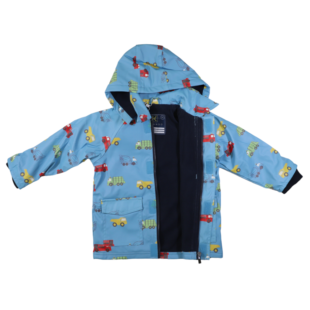 Korango Trucks Polar Fleece Lined Raincoat - Airie Blue