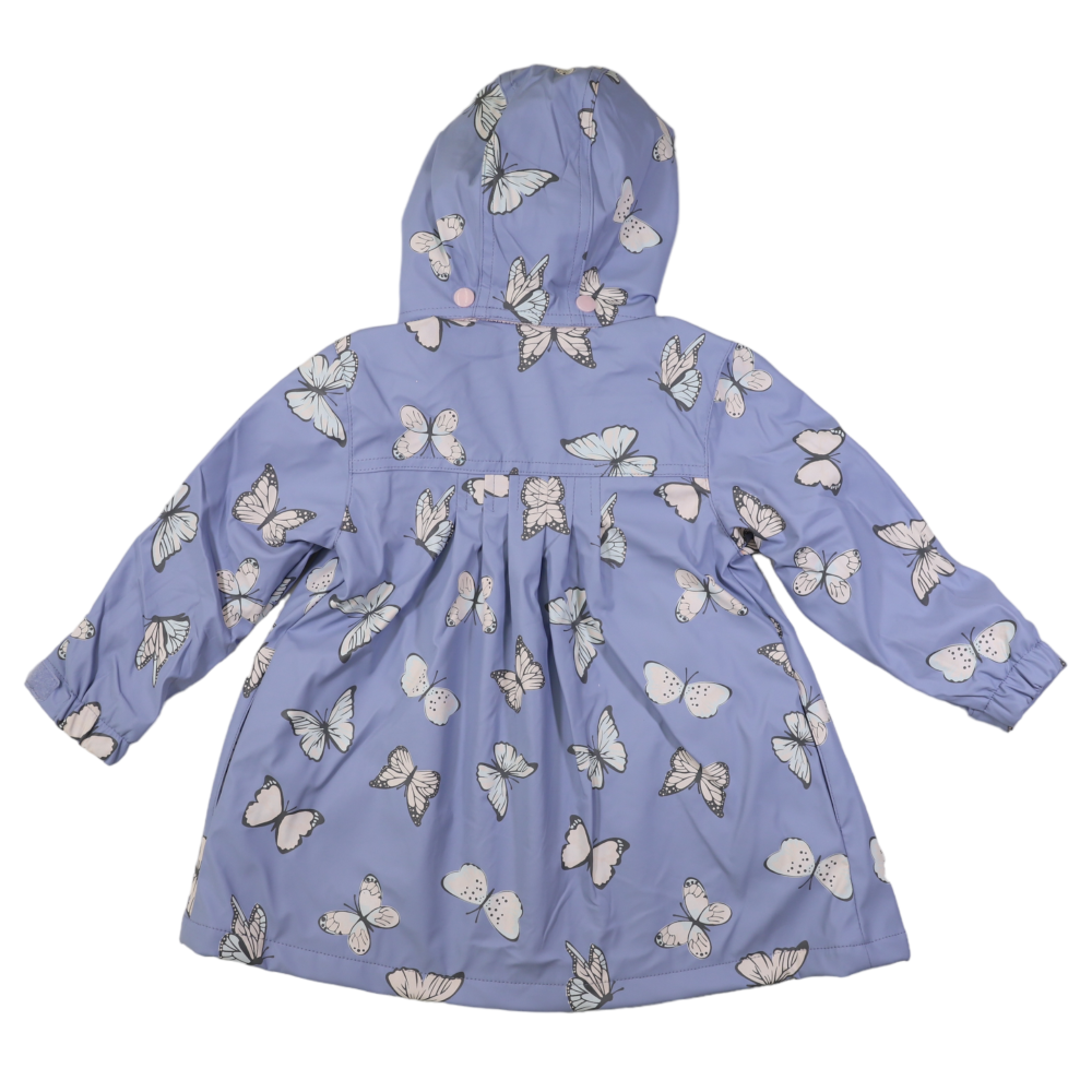 Korango Butterfly Colour Change Terry Lined Raincoat - Blue Heron