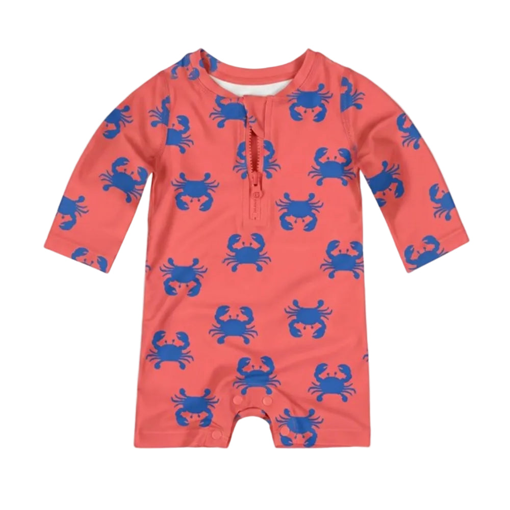 Toshi Swim Onesie Long Sleeve Pirate - Mud Crabs