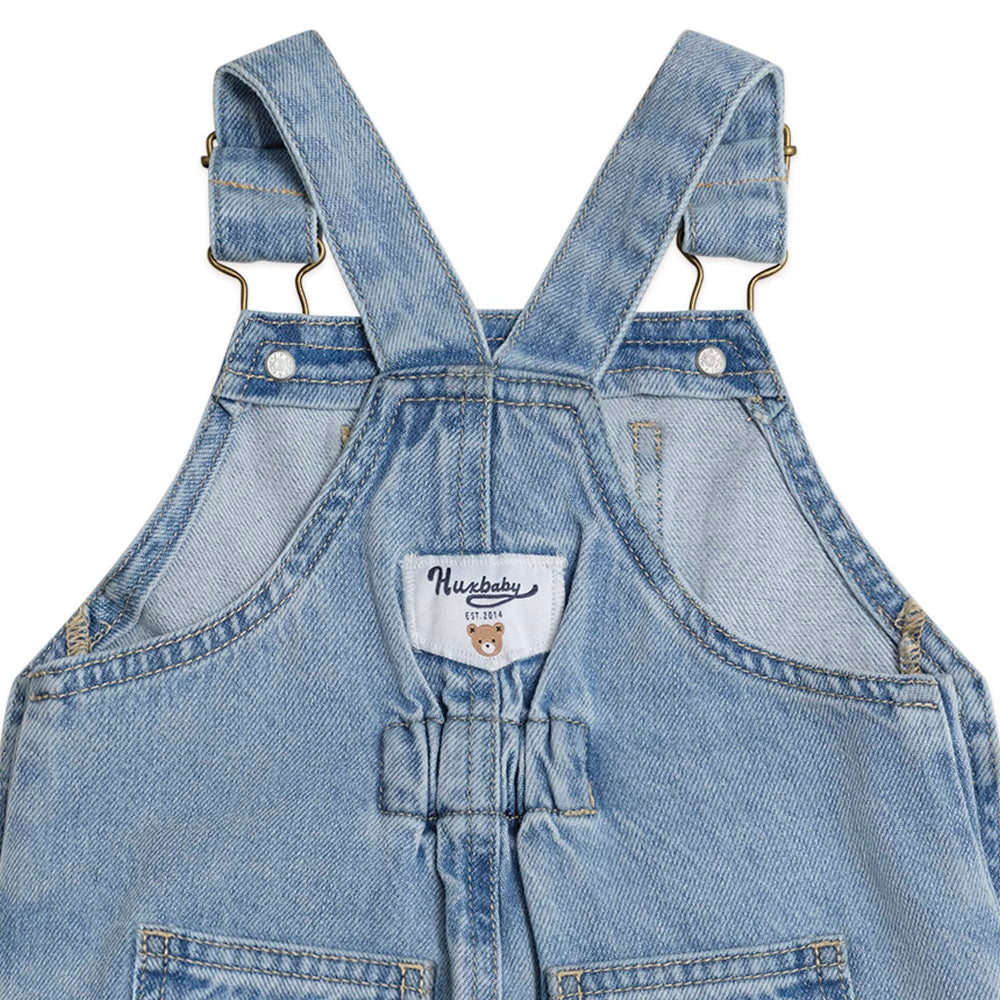 Huxbaby Dreamy Denim Short Overalls