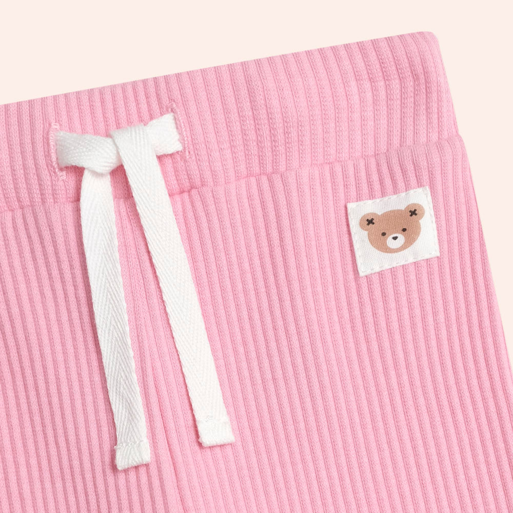 Huxbaby Pink Rib Leggings
