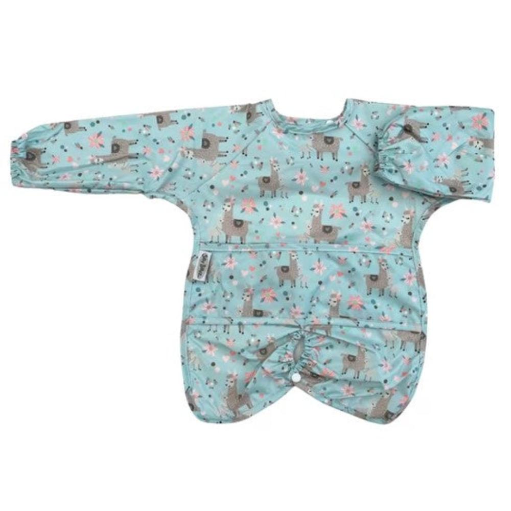 Silly Billyz Long Sleeve Nylon Highchair Hugger Bib - Llama