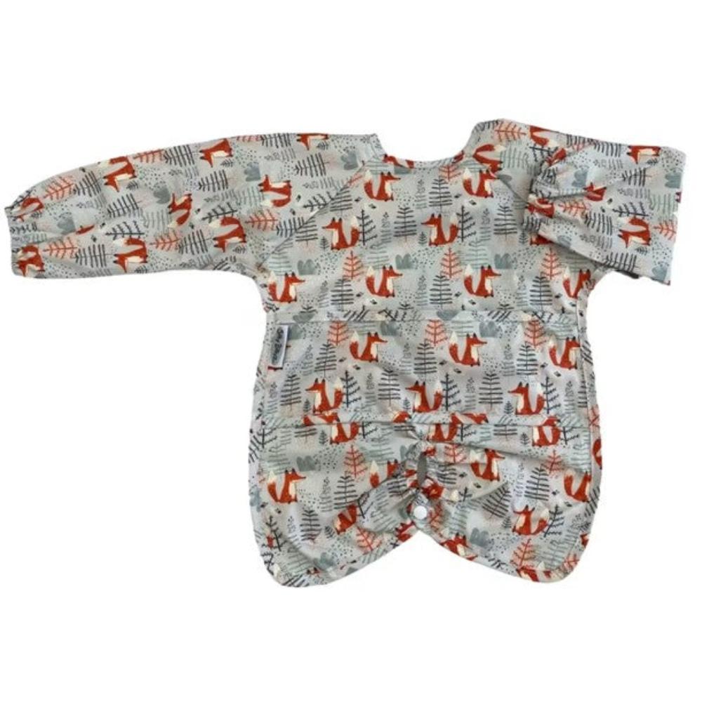 Silly Billyz Long Sleeve Nylon Highchair Hugger Bib - Mr Fox
