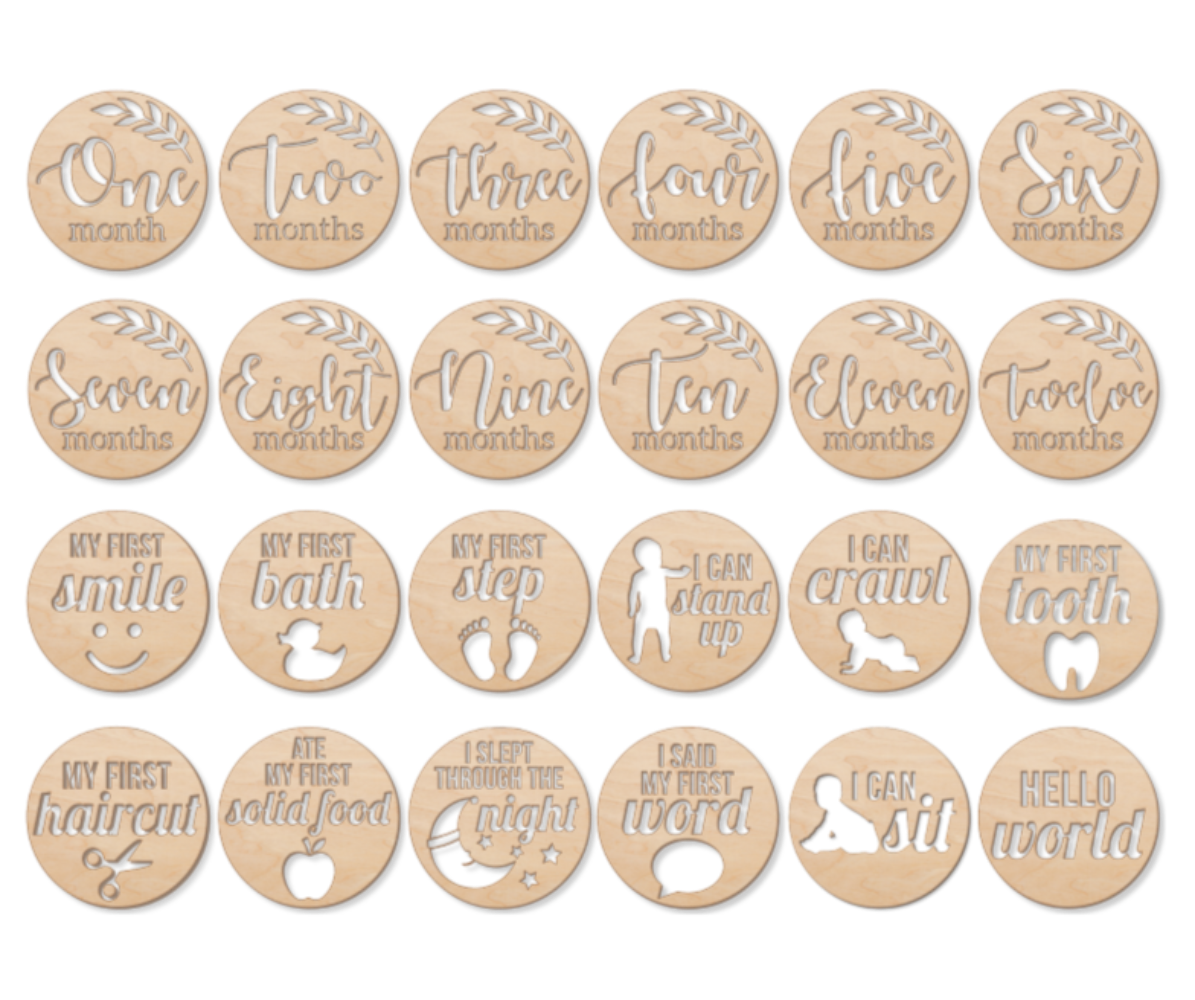 Artico Wooden Baby Milestone Set