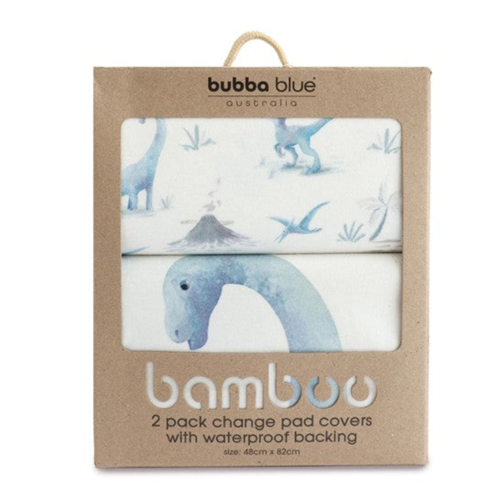 Bubba Blue Bamboo 2pk Waterproof Change Mat Covers - Jurassic