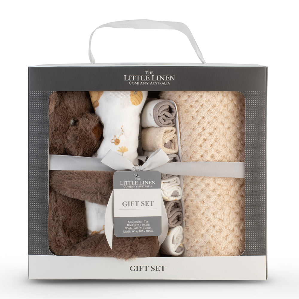 Little Linen Boxed Gift Set - Nectar Bear