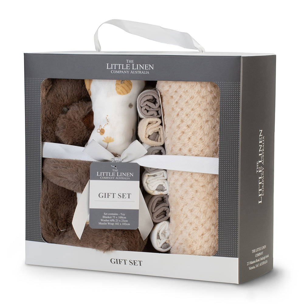 Little Linen Boxed Gift Set - Nectar Bear