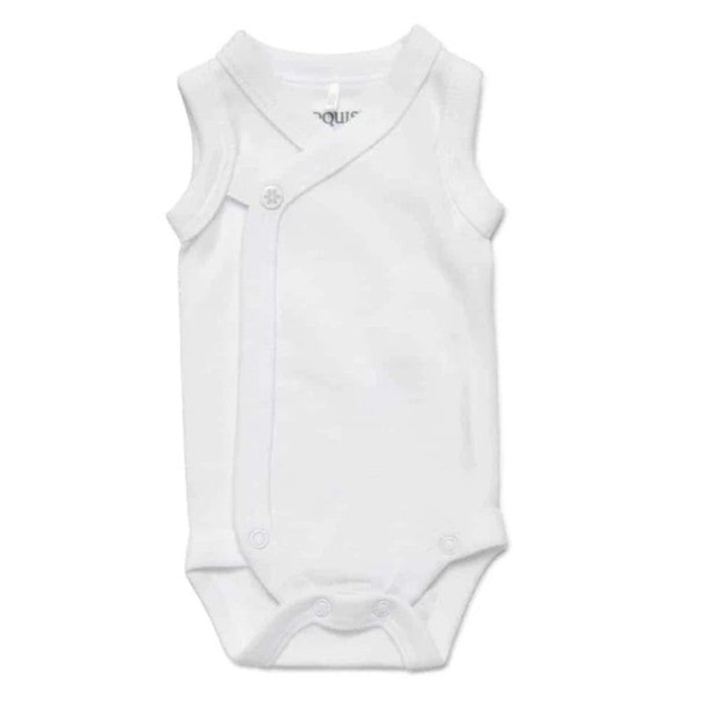 Marquise Premmie Sleeveless Wrap Bodysuit - White