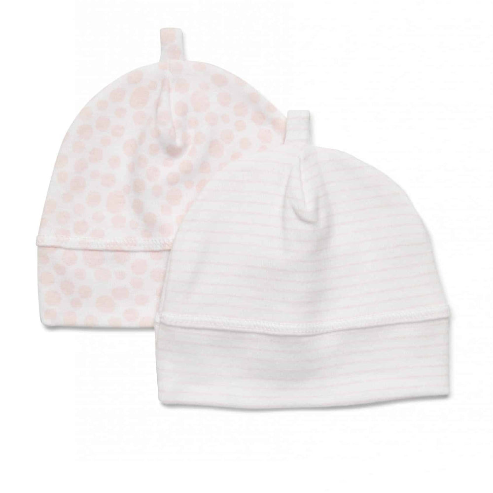 Marquise Premmie Beanies 2 pk - Pink