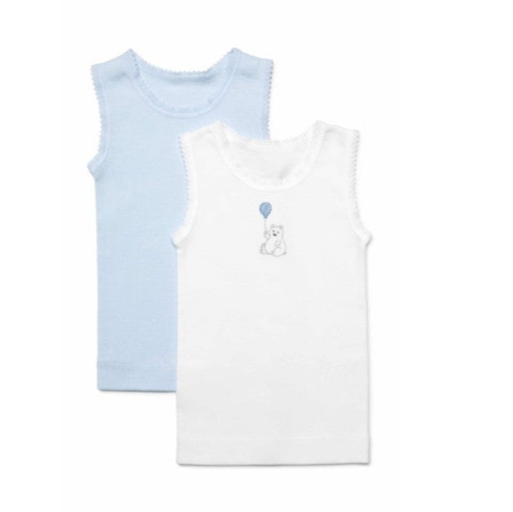 Marquise Singlets 2 Pk White/Blue