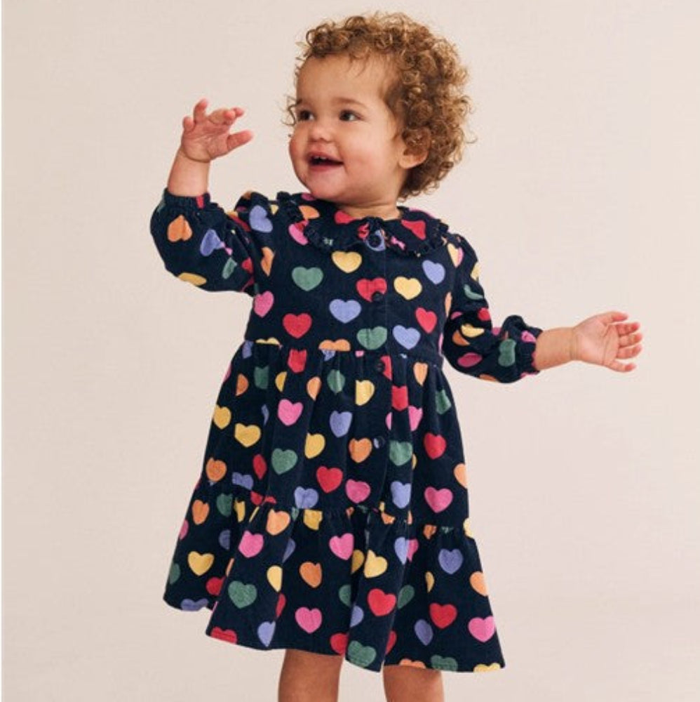 Huxbaby Multi Hearts Cord Dress