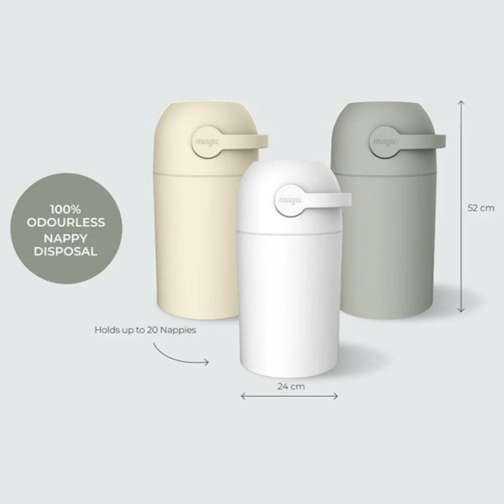 Magic Majestic Nappy Bin - White