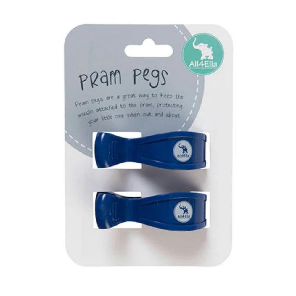 All4Ella Pram Pegs 2 Pack - Navy