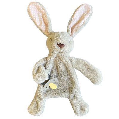 ES Kids Bunny Comforter with Dummy Holder - Beige/Pink