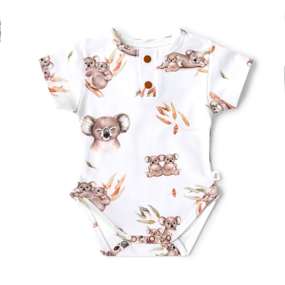 Snuggle Hunny Short Sleeve Bodysuit - Koala