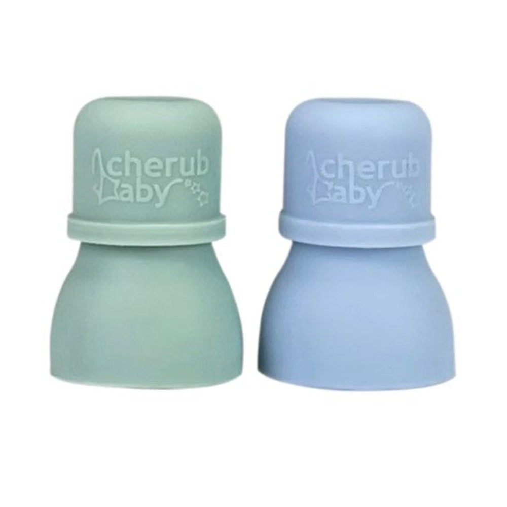 Cherub Baby Universal Food Pouch Spouts - 2 pk Cerulean/Sage