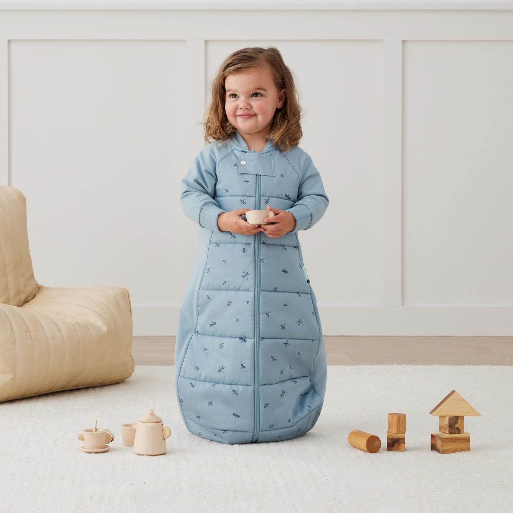 ErgoPouch Sheeting Sleeping Bag 3.5 Tog Long Sleeve - Dragonflies