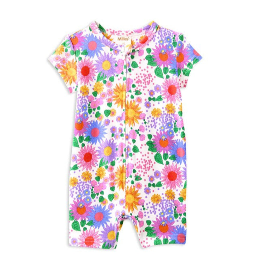 Milky Clothing Sunshine Floral Zip Romper