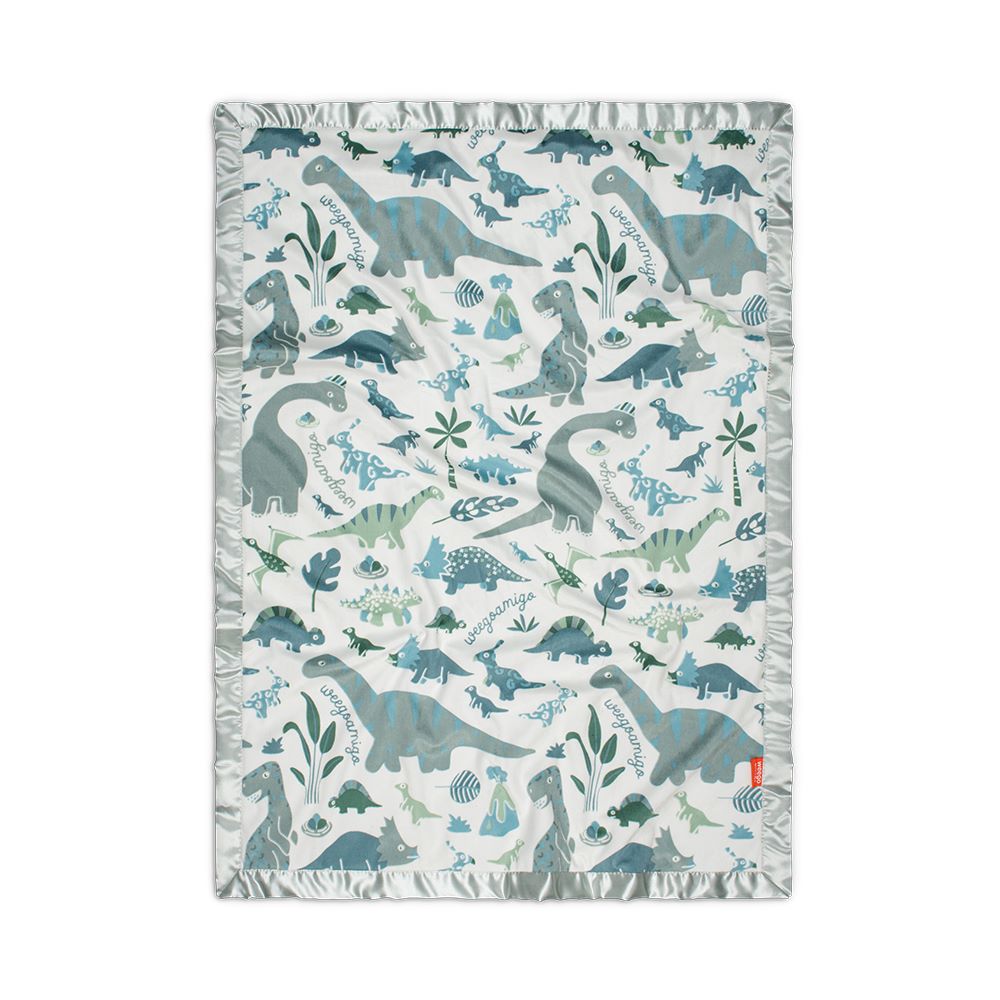 Weegoamigo Sherpa and Mink Blanket - Roar-y McIlroy Dinosaur