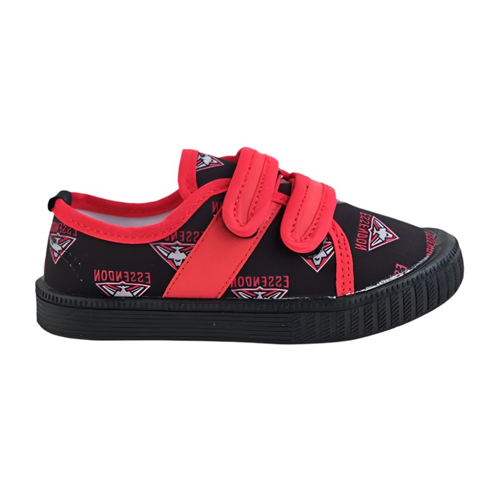 Walnut AFL Ben Canvas Shoe - Essendon