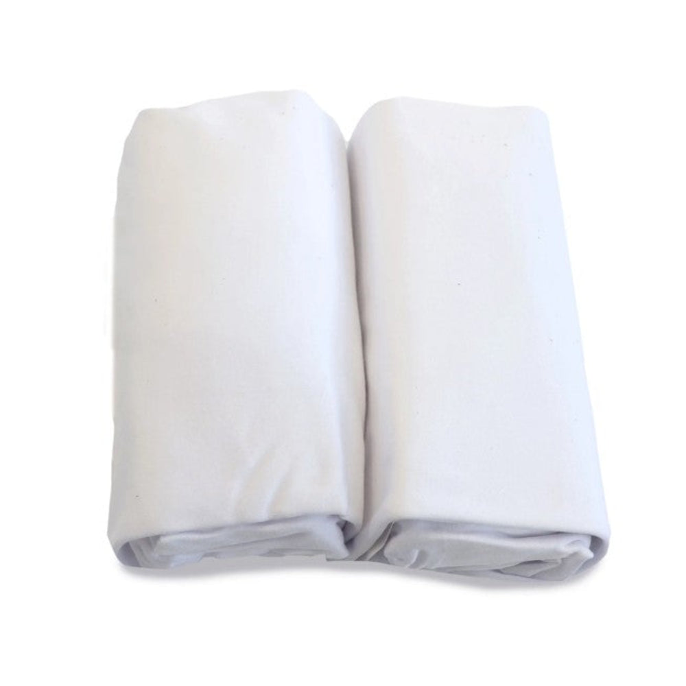 Bubba Blue White Bamboo Jersey Cot Sheet - 2 pk