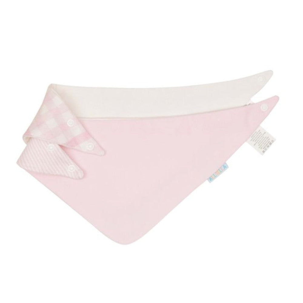 All4Ella Reversible Bandana Bibs - 2 pk - Gingham Pink