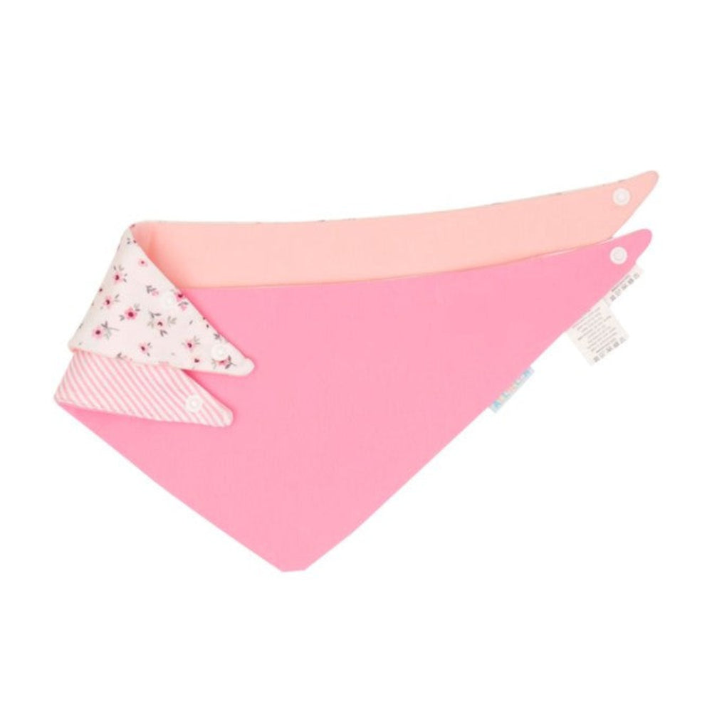 All4Ella Reversible Bandana Bibs - 2 pk - Pink Petals
