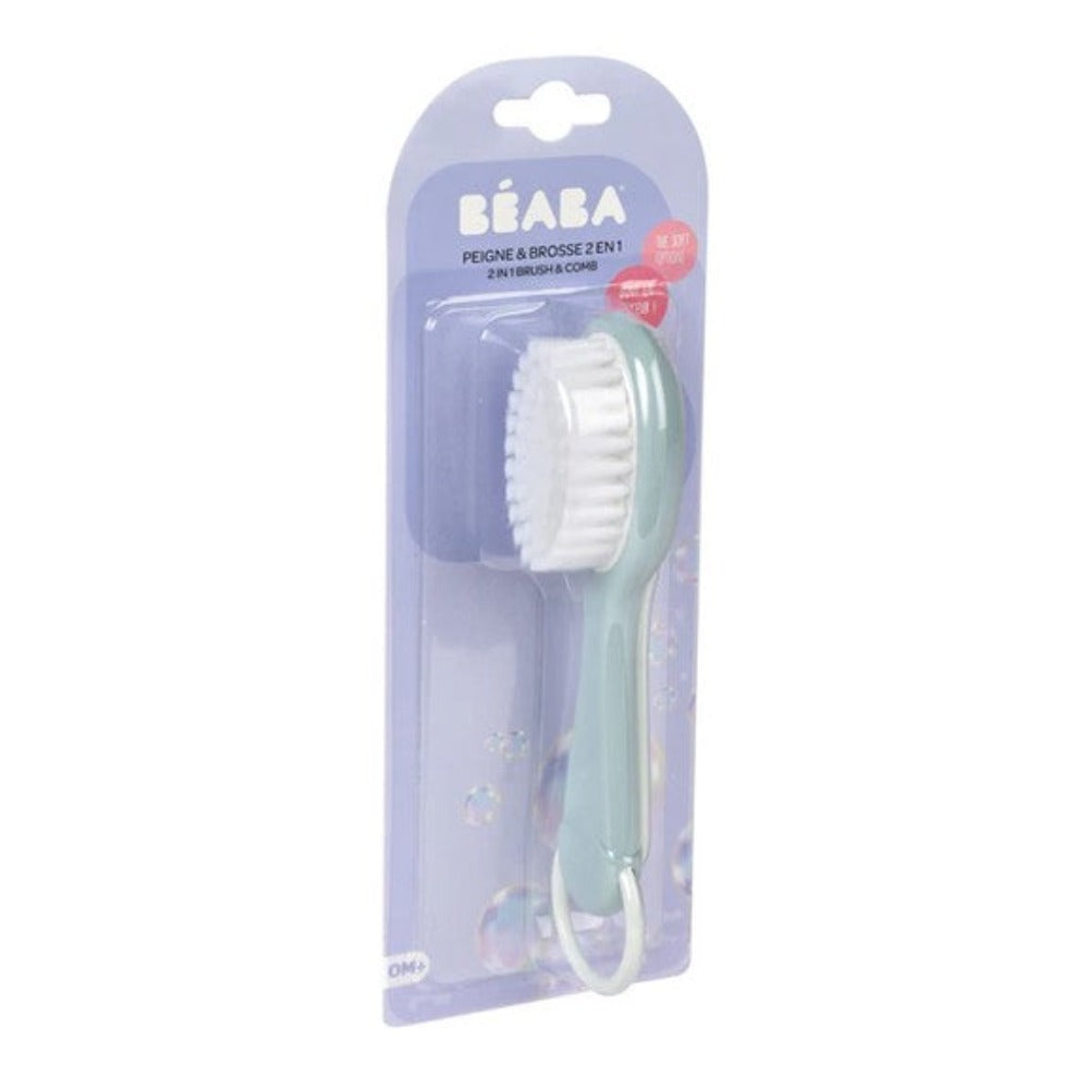 Beaba Baby Brush and Comb - Green Blue