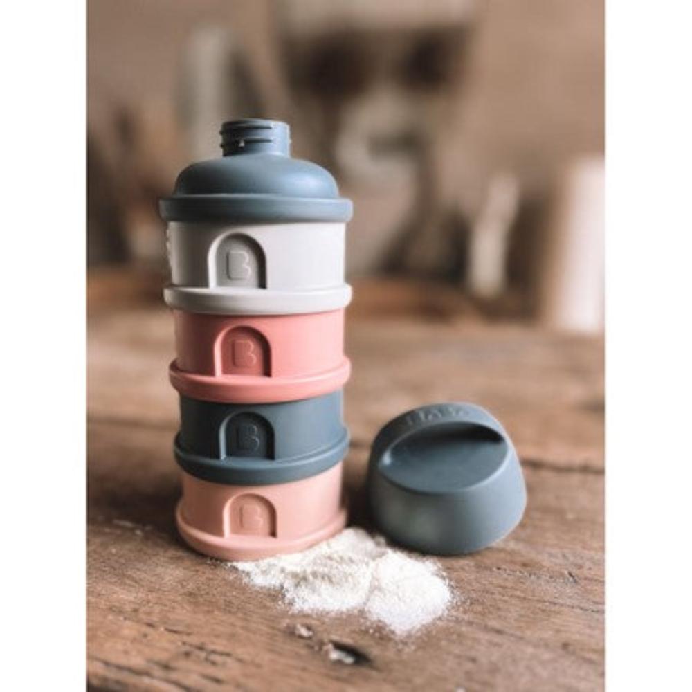 Beaba Formula & Snack Container - Mineral Grey/Pink