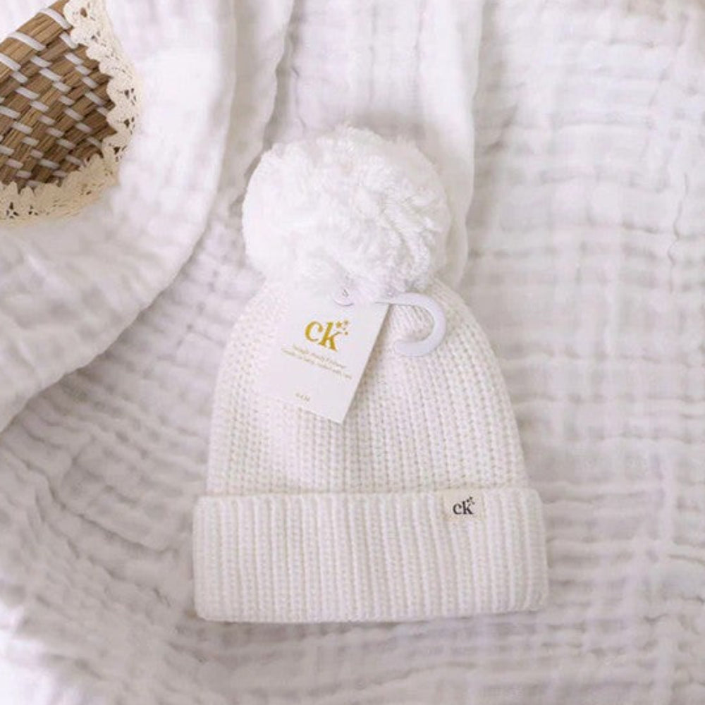 Confetti Kidz Knit Beanie - Milk - 0-6 m
