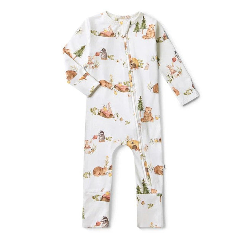 Snuggle Hunny Organic Snugglesuit Convertible Romper - Bears