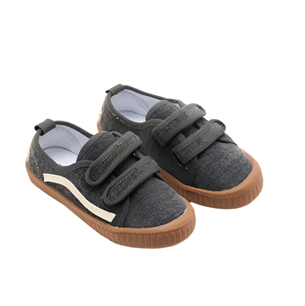 Walnut Ben Canvas - Charcoal Denim