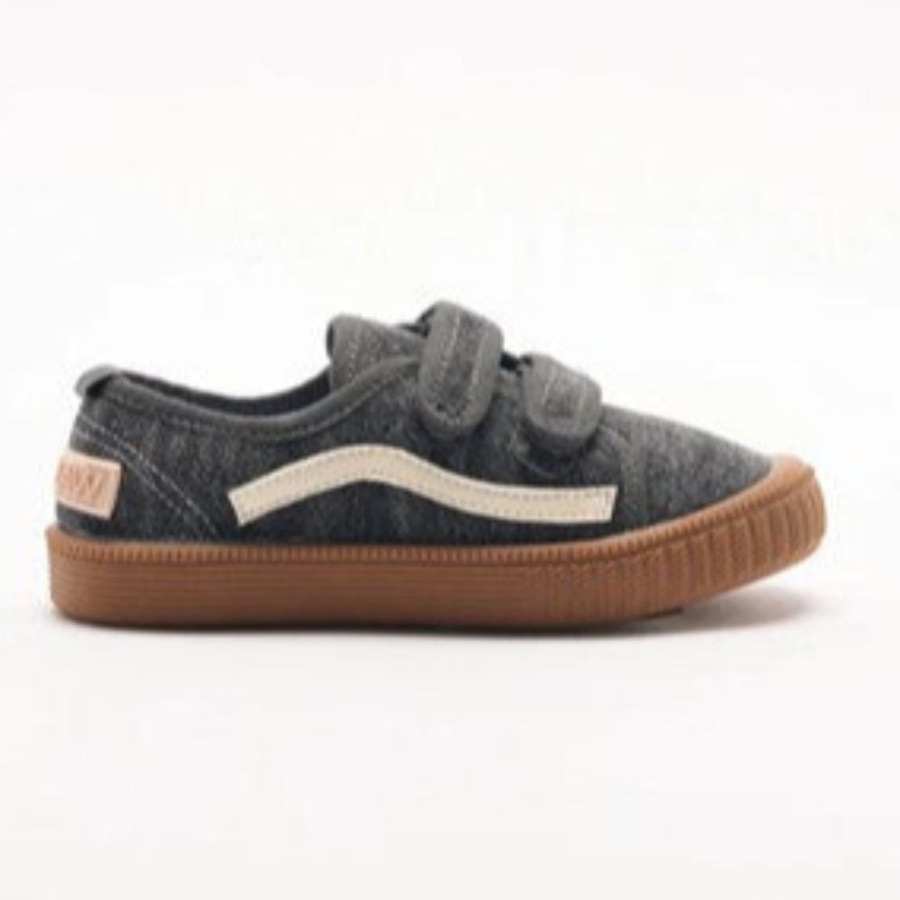 Walnut Ben Canvas - Charcoal Denim
