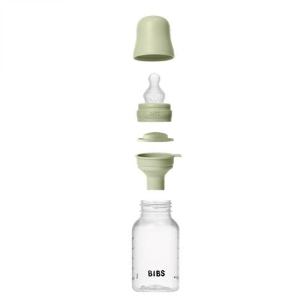 Bibs BPA Free Bottle 150ml Slow Flow - Silicone Teat - Sage