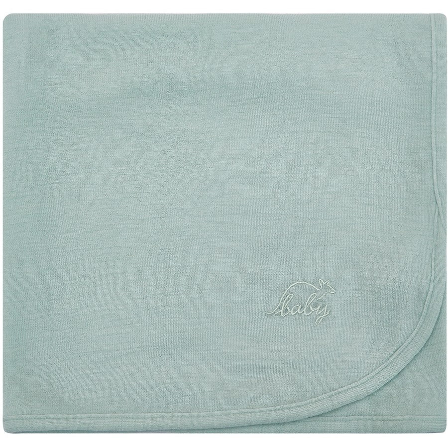 Merino Baby Premium Wool Blanket - Silt Green