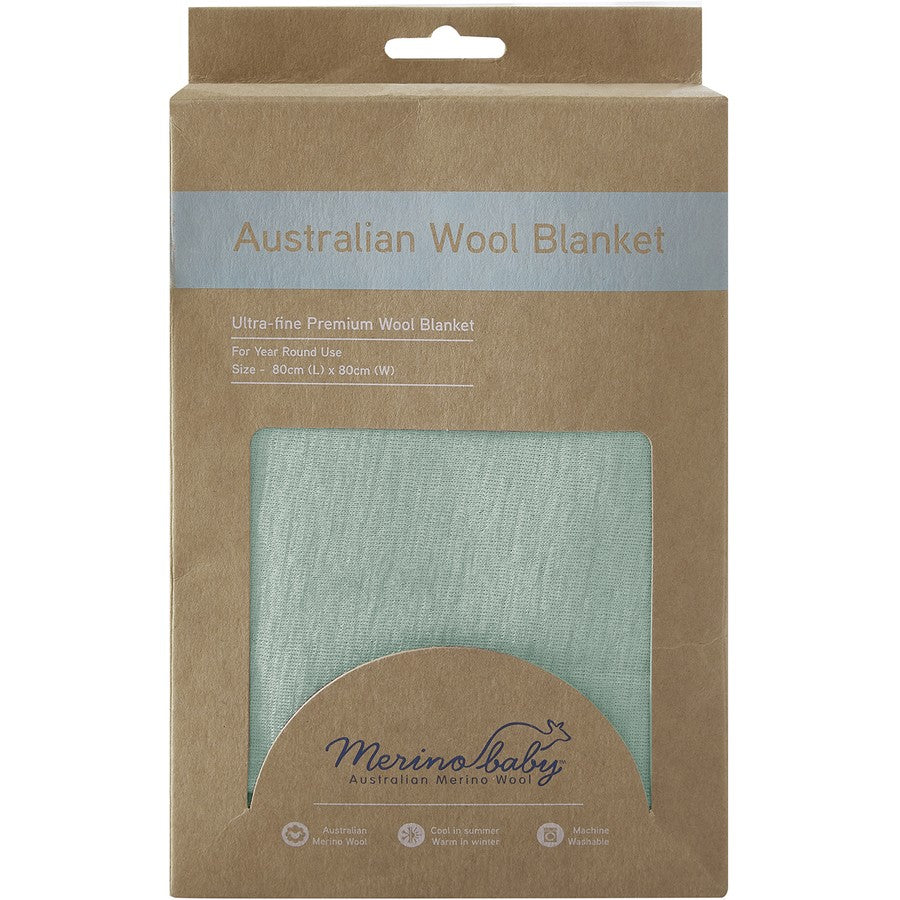 Merino Baby Premium Wool Blanket - Silt Green
