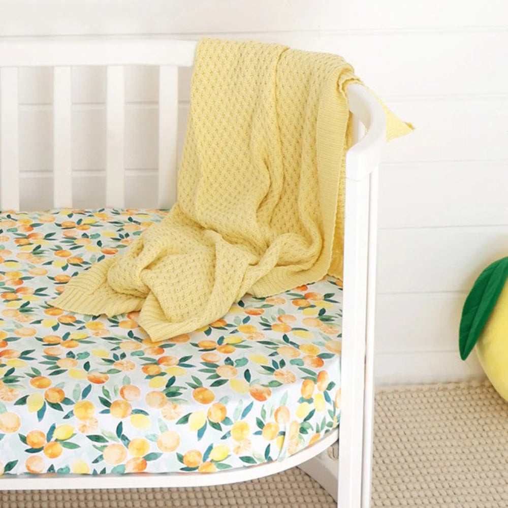 Snuggle Hunny Diamond Knit Baby Blanket - Sunlight