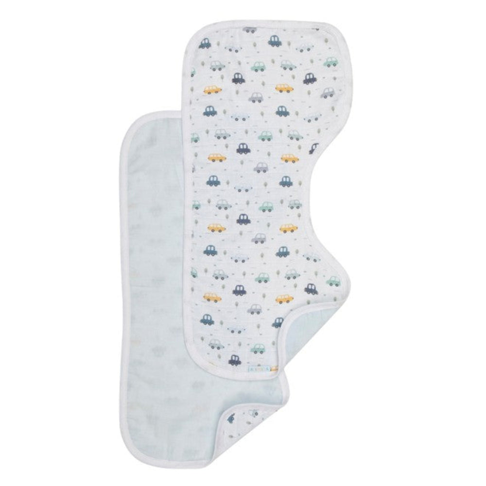 All4Ella Muslin Burp Cloths - 2 pk - Beep Beep